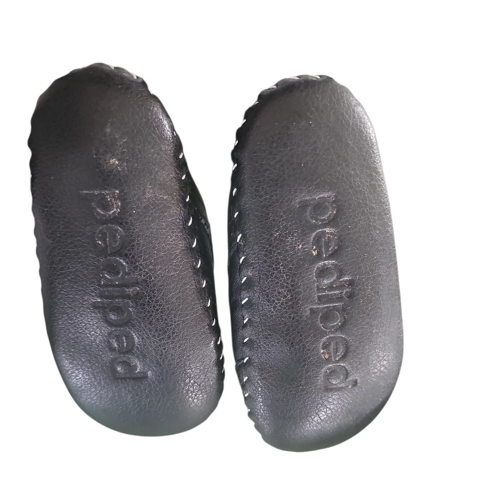 Pediped Originals Ashton Wingtip Black Leather Shoes Toddler .. Sz 18 - 24 Month